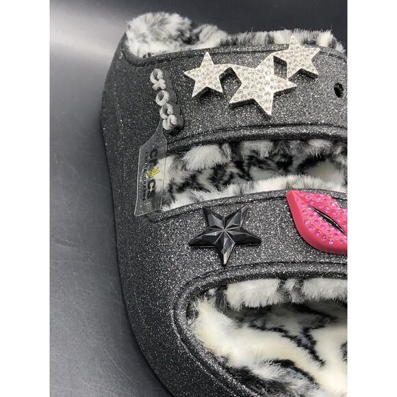 New Crocs Classic Cozzzy Disco Glitter Sandal Women's Size 14/Men’s 13 - Picture 2 of 16